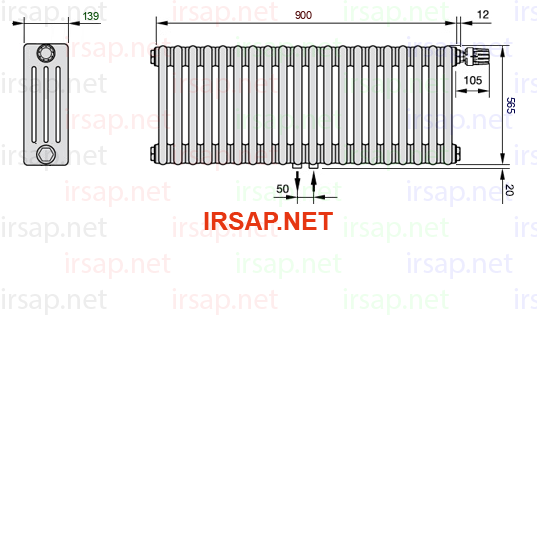 Радиатор IRSAP Tesi 40565/20 T52 CL 01